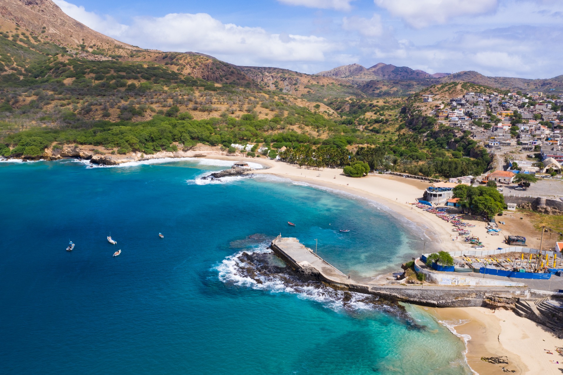 Paysage de l'île de Santiago au Cap-Vert